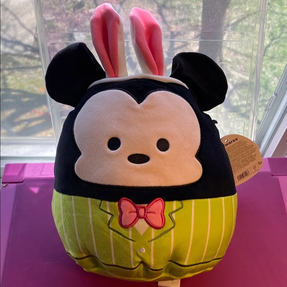 Disney Easter Squishmallow Set Mickey & Minnie Mouse 8 Inch Bunny Ears NWT